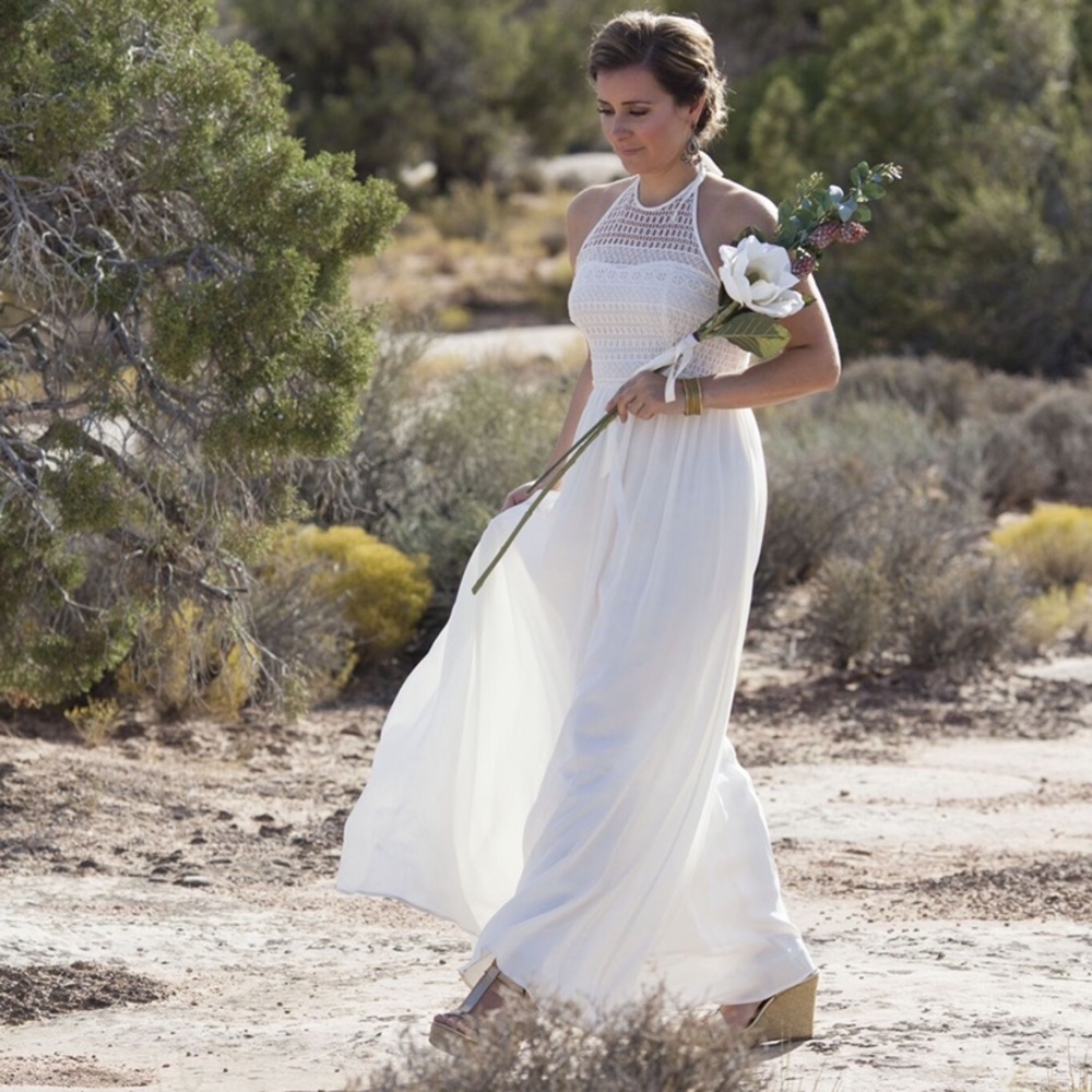 White ASOS Boho Maxi Dress